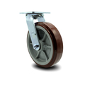 Service Caster 8 Inch Polyurethane Wheel Swivel Caster with Roller Bearing SCC-30CS820-PPUR